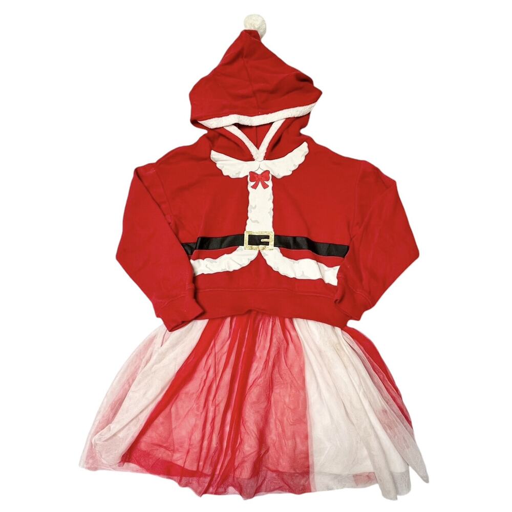 Well Worn Tulle Santa Holiday Dress Size 6